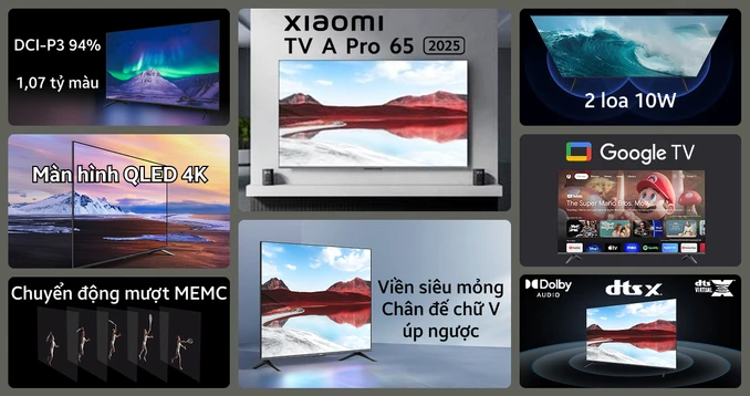 Tivi Xiaomi A Pro 4K 65 inch QLED 2025 - Ảnh 4