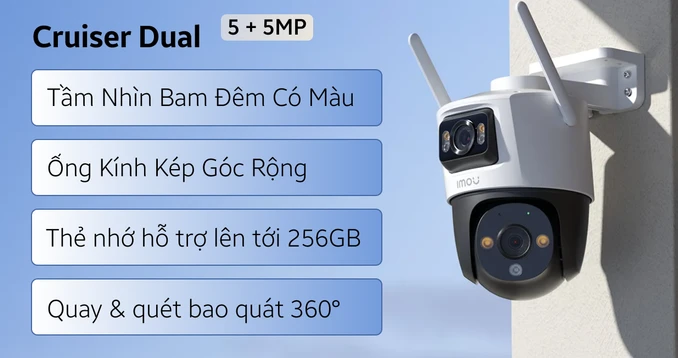 Camera IP ngoài trời 360 độ 6MP IMOU IPC-S7XP-6M0WED Dual - Ảnh 2