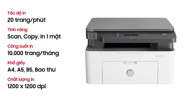 Máy in HP Laser MFP 135w đa chức năng - Ảnh 5