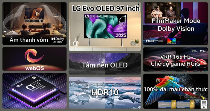 Smart Tivi LG Evo Oled 4K 97 inch 2025 - Ảnh 8